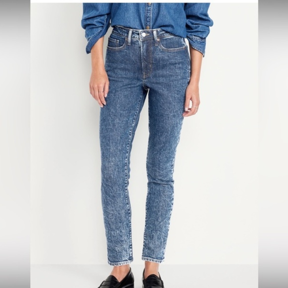 High-Waisted OG Straight Ankle Jeans | Old Navy | size 4